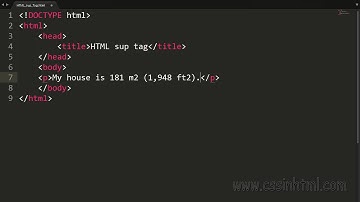 HTML sup Tag