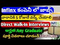 Infinx Company Recruitment 2023 || Walk-In interviews || Any Graduate Jobs || Jobs in Hyderabad