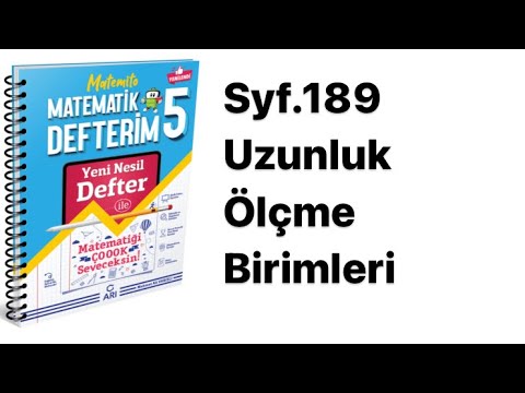 5.SINIF MATEMİTO S.189 UZUNLUK ÖLÇME BİRİMLERİ