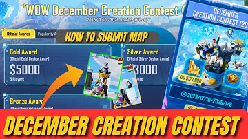 WOW DECEMBER CREATION CONTEST 2025 | HOW TO ADD NPC DECEMBER CREATION CONTEST PUBG MOBILE