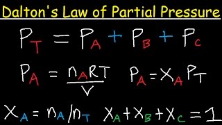 Dalton's Law of Partial Pressure Problems & Examples - Chemistry