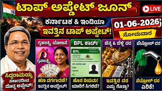 ಇಂದಿನ ಟಾಪ್ ಅಪ್ಡೇಟ್! 🔥ಗೃಹಲಕ್ಷ್ಮಿ ಹಣ ವರ್ಗಾವಣೆ, BPL ಕಾರ್ಡ್ ಹೊಸ ಸುದ್ದಿ, ಚಿನ್ನ & ಪೆಟ್ರೋಲ್ ದರ ಏರಿಕೆ