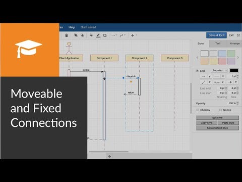 How to use floating and fixed connectors in draw.io diagrams