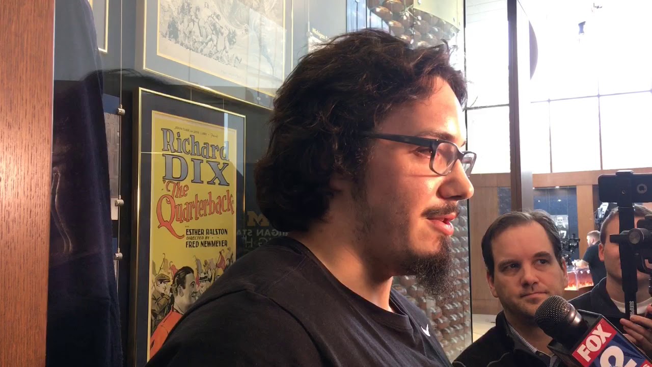 Michigan’s Stephen Spanellis emerges on O-line