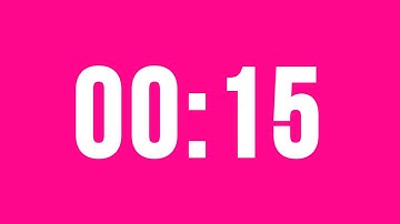 15 Second Countdown Timer No Music With Alarm Clock At The End