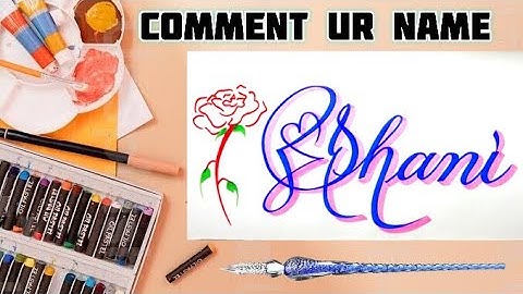Shani Name Signature Calligraphy Status | How to Draw, Cursive Calligraphy with Cut Marker