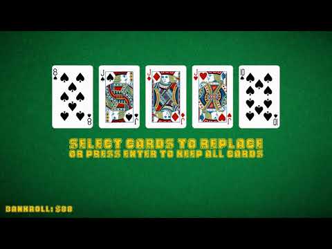 Video Poker with Pygame Demo