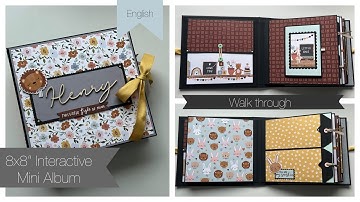 Interactive 8x8" Mini Album Project Share  - Baby boy/girl simple stories boho baby