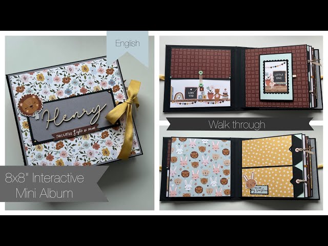 Baby Scrapbook Mini Album (based on my interactive 8x8 album tutorial) 