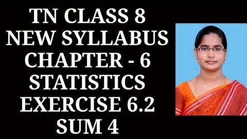 8th maths ch-6 Statistics Ex-6.2 (4th sum) | Samacheer One plus One channel