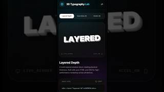 Modern 3D Text Effects with PURE CSS! #shorts #css