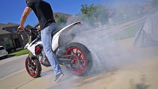 Motorcycle Burnout in Slow Motion (GoPro HERO6 240FPS)