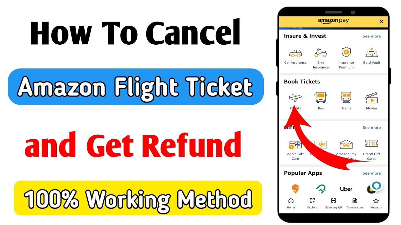 amazon se flight ticket cancel kaise kare | how to cancel flight ticket ...