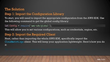 How to Efficiently Use AWS SDK by Importing Only the CloudWatchLogs Client