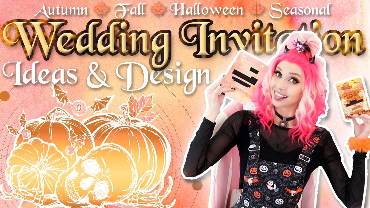 FALL HALLOWEEN WEDDING INVITATION IDEAS & DESIGN WALKTHROUGH!  🎃 Making my October Wedding Invites!