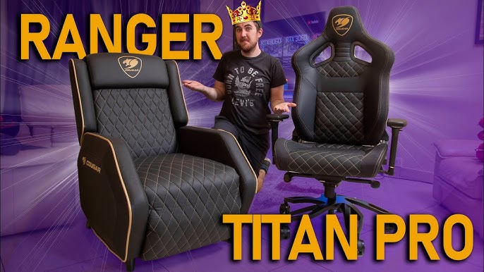 COUGAR Armor Titan Pro Royal The Flagship Gaming Chair Breathable PVC  Leather, a Premium Suede-Like Texture, 160kg Support, 170 Degree Reclining,  Black : Home & Kitchen 