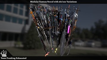Unreal Marketplace: Modular Fantasy Sword with 160