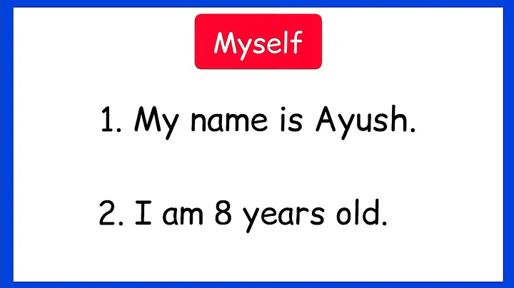 10 Lines On Myself For Class 3 || Myself Paragraph In English || Myself lntroduction|| Sn'P Creation