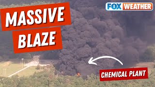 Fire Explodes At Chemical Plant in Texas