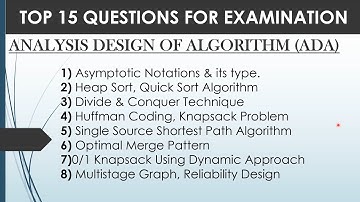 Analysis Design Of Algorithm Top 15 Questions For RGPV BTech 4th Semester Exam