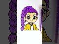 💜 Coloring Rumi 😻 Glitter Coloring ✨ #art #animation #coloring #diy #trending