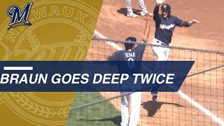 Ryan Braun Crushes Two Homers and Knocks in Five