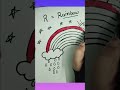 R for Rainbow 🌈 How to Draw Rainbow in 10 Sec | Easy Kids Art #shorts