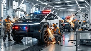 Inside Tesla’s Armored Cybertruck Police Factory How Bulletproof EVs Are Built (Full Process)