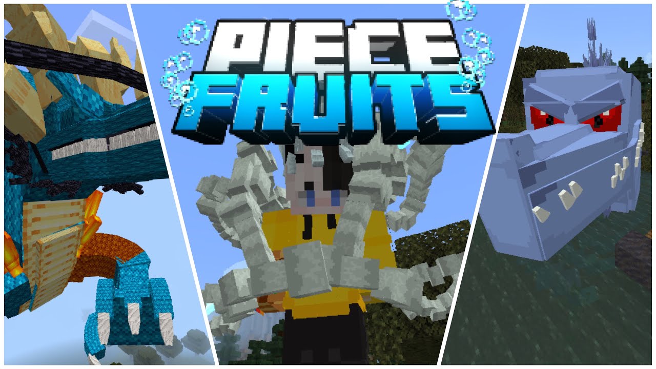 Piece Fruits Java 🏴☠️PIECE FRUITS Addon cho Minecraft Pe 1.19.51+ || Hito hito model God ...