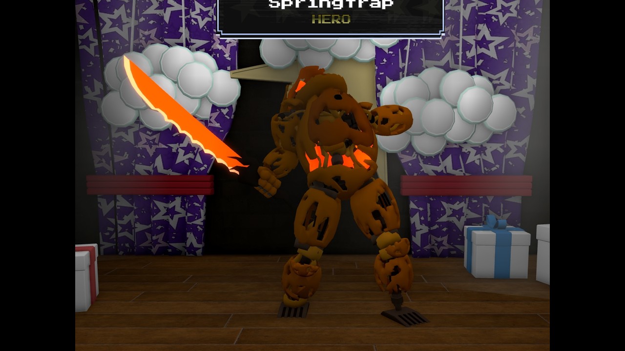 Testing out Springtrap with the Jack o Springtrap Skin