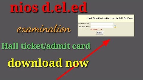 Nios d.el.ed hall ticket download now from official website