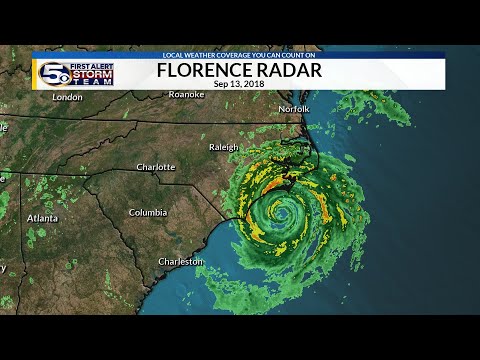 Hurricane Florence Radar History in September, 2018