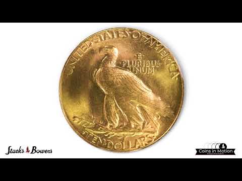 One of the Finest of 45 Known 1907 Rolled Rim, Periods Indian Eagle, Graded PCGS MS-66, For Sale