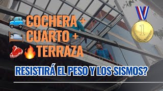 Cómo hacer una #ESTRUCTURA #METÁLICA de fierro para un segundo piso. Cochera  Cuarto  Terraza