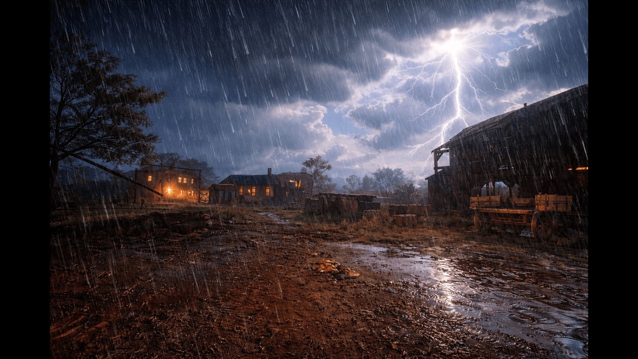 Heavy Rain and Thunder for Productivity and Calm