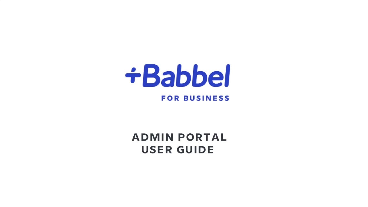 Babbel for Business: Admin Portal User Guide - YouTube
