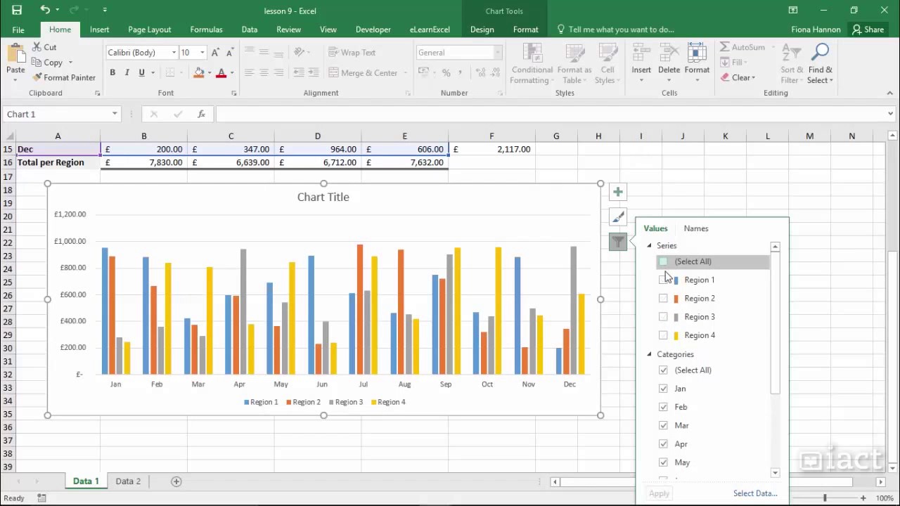 How To Apply Chart Filters In Excel