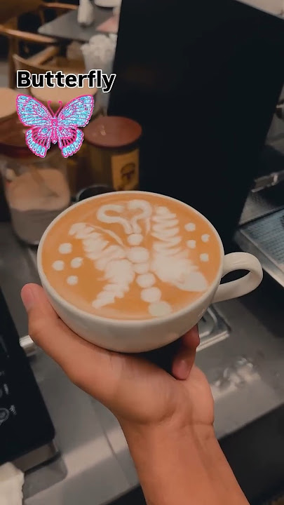 तितली के साथ नई कला new art butterfly #coffeeart #foryou #viralshorts #trendingshorts #trending