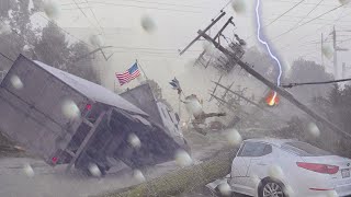 Baseball-sized hail storm smash Texas USA! Cars and houses were destroyed