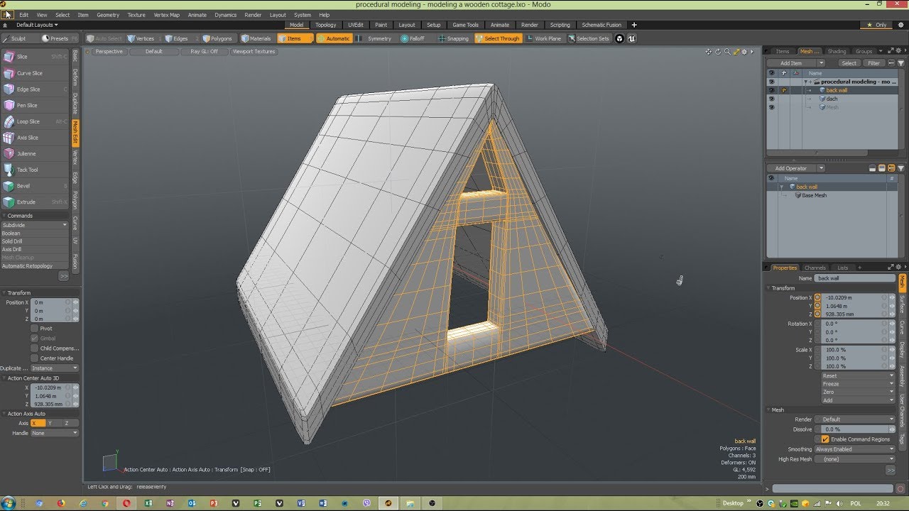 Modo 11.2  -  procedural modeling techniques - tutorial EN 2018