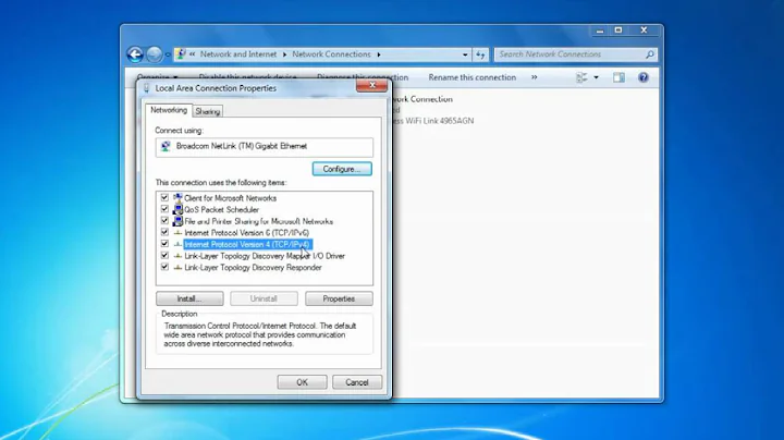 Windows 7 - Obtain an IP Address