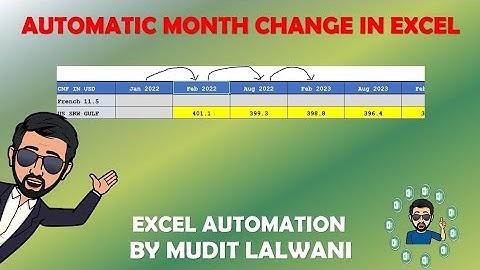 AUTOMATIC MONTH CHANGE IN EXCEL | AUTOMATION #EXCEL #AUTOMATE