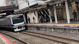 【素材15/60fps】龍ヶ崎市駅/E531系上り&下り到着
