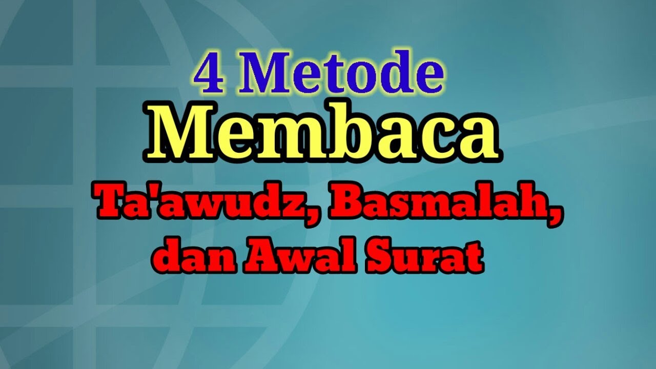 Belajar cara membaca ta'awudz , basmalah, dan Awal surat bersama El-Moehajirin Channel