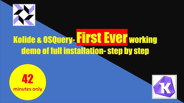 First Ever Full Installation of Kolide and OSQuery