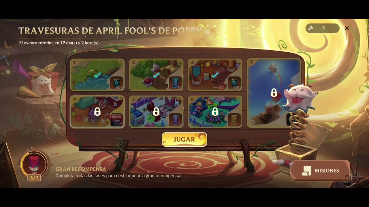 April First Wild Rift WILD RIFT EVENTO DE LAS TRAVESURAS DE APRIL FOOL'S DE POPPY NIVEL ...