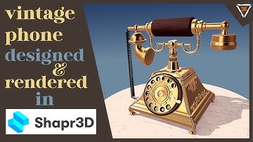 3D modelling a vintage phone in Shapr3D & RENDERING with build in features #3dmodeling #shapr3d #cad