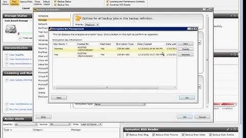 How to replace or create a new encryption key in Backup exec 2012