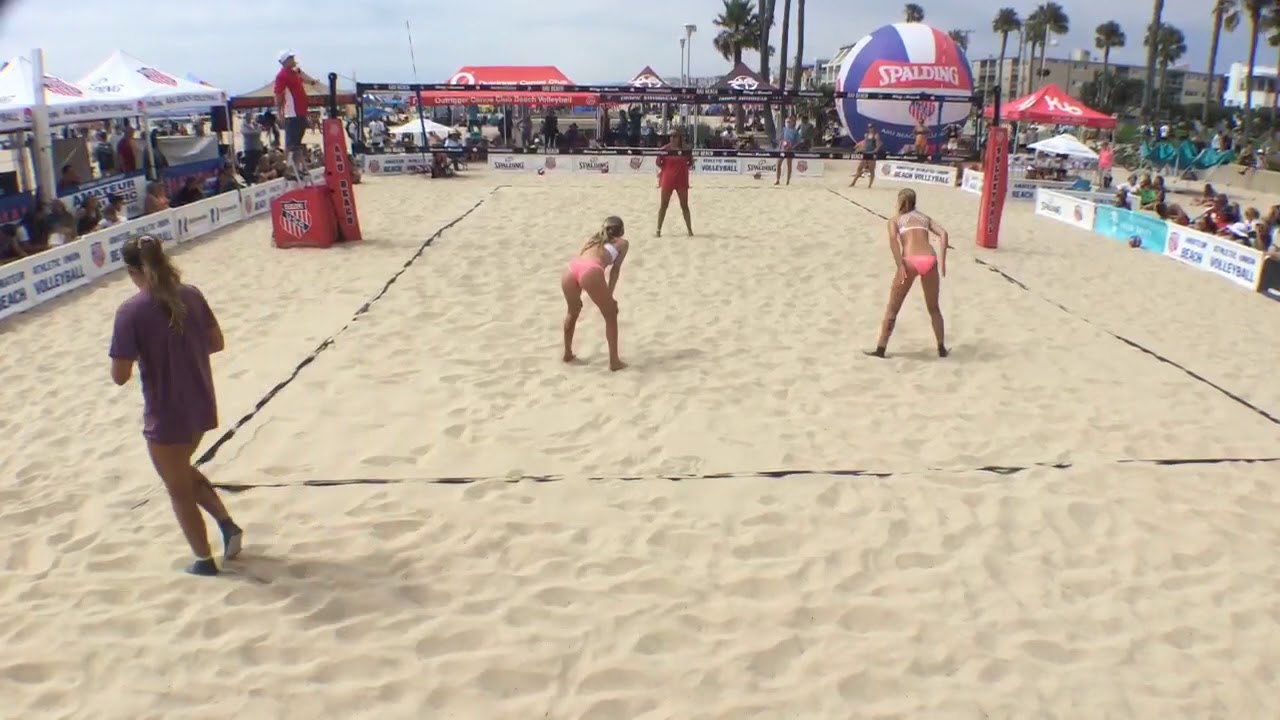 16u Division Aau Beach Vb National Championships Bengochea Hansen Vs Mackenhausen Moore Youtube