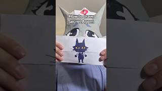 How to draw secret agent from animal hospital anomaly 🏥 #drawing #roblox #tutorial  #draw